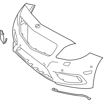 Mercedes-Benz CLA250 Bumper Cover - 117-880-00-40-9999