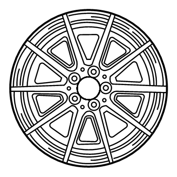 Mercedes-Benz 177-401-21-00-7Y51 Wheel 177-401-21-00-7Y51 Mercedes-Benz Wheel Illustration 1 of 1