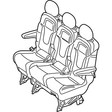 Mercedes-Benz 447-950-41-02-9J55 THREE SEATER BENCH 447-950-41-02-9J55 Mercedes-Benz THREE SEATER BENCH Illustration 1 of 1