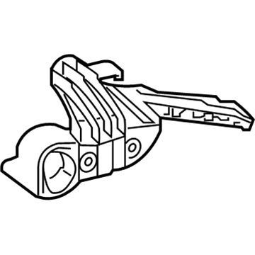 166-501-00-70 Mercedes-Benz Oil Cooler Mount Bracket Illustration 1 of 1