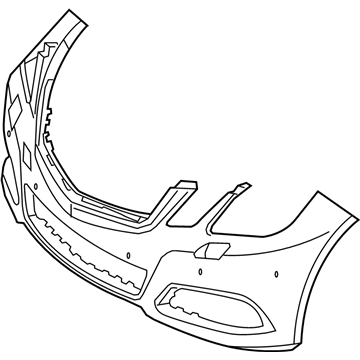 Mercedes-Benz E550 Bumper Cover - 212-880-24-40-9999