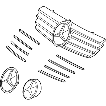 Mercedes-Benz CLK320 Grille - 209-880-01-23-7246