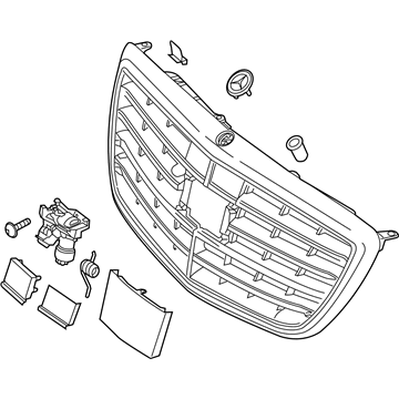 Mercedes-Benz S550e Grille - 222-880-10-02-9040