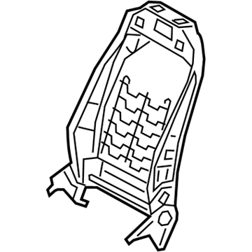 Mercedes-Benz 000-910-34-05 Seat Back Frame 000-910-34-05 Mercedes-Benz Seat Back Frame Illustration 1 of 1
