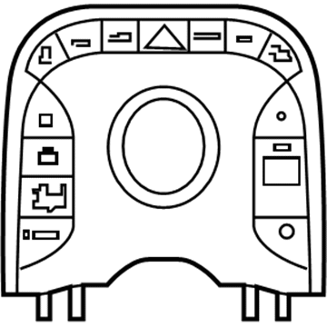 Mercedes-Benz Hazard Warning Switch - 222-900-16-04-9J01