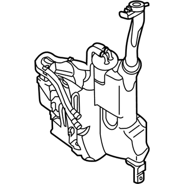 Mercedes-Benz GL550 Windshield Washer Fluid Reservoir - 164-860-10-60
