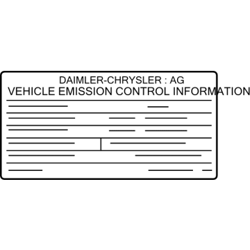 Mercedes-Benz 260-221-19-00 Emission Label Mercedes-Benz 260-221-19-00 Emission Label