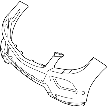 Mercedes-Benz ML400 Bumper Cover - 166-885-00-25-9999