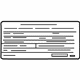 Mercedes-Benz 133-221-03-00 INFORMATION LABEL Mercedes-Benz 133-221-03-00 INFORMATION LABEL