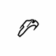 Mercedes-Benz 211-690-15-14 Windshield Pillar Trim Bracket Mercedes-Benz 211-690-15-14 Windshield Pillar Trim Bracket