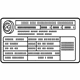 Mercedes-Benz 222-584-06-01 Tire Info Label Mercedes-Benz 222-584-06-01 Tire Info Label