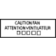 Mercedes-Benz 463-584-27-46 Fan Label Mercedes-Benz 463-584-27-46 Fan Label