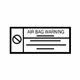 Mercedes-Benz 203-817-03-20 Air Bag Label Mercedes-Benz 203-817-03-20 Air Bag Label