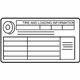 Mercedes-Benz 207-584-76-00 Tire Info Label Mercedes-Benz 207-584-76-00 Tire Info Label