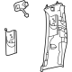Mercedes-Benz 295-690-71-02-1D34 Upper Center Pillar Trim Mercedes-Benz 295-690-71-02-1D34 Upper Center Pillar Trim