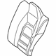 Mercedes-Benz 207-920-05-47-64-9E43 Seat Back Cover Mercedes-Benz 207-920-05-47-64-9E43 Seat Back Cover