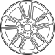 Mercedes-Benz 205-401-49-00-7X21 Wheel, Alloy Mercedes-Benz 205-401-49-00-7X21 Wheel, Alloy