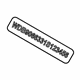 Mercedes-Benz 906-584-80-38-26 ADHESIVE LABEL Mercedes-Benz 906-584-80-38-26 ADHESIVE LABEL