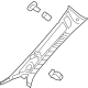 Mercedes-Benz 247-690-29-00-7Q03 Windshield Pillar Trim