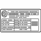 Mercedes-Benz 222-584-36-09 Tire Info Label Mercedes-Benz 222-584-36-09 Tire Info Label