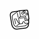 Mercedes-Benz 207-810-01-40-7E94 Coat Hook Mercedes-Benz 207-810-01-40-7E94 Coat Hook