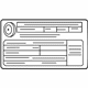 Mercedes-Benz 205-584-18-03 Tire Pressure Label Mercedes-Benz 205-584-18-03 Tire Pressure Label