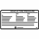 Mercedes-Benz 172-584-01-07 INFO. LABEL, TIRE PRESS. Mercedes-Benz 172-584-01-07 INFO. LABEL, TIRE PRESS.