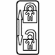 Mercedes-Benz 219-817-15-20 Child Lock Label Mercedes-Benz 219-817-15-20 Child Lock Label