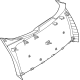 Mercedes-Benz 254-740-32-00-9051 Lower Gate Trim Mercedes-Benz 254-740-32-00-9051 Lower Gate Trim