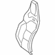 Mercedes-Benz 205-910-85-20-3D16 Seat Back Cover Mercedes-Benz 205-910-85-20-3D16 Seat Back Cover