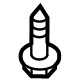 Mercedes-Benz 000000-009303 Lower Insulator Screw Mercedes-Benz 000000-009303 Lower Insulator Screw